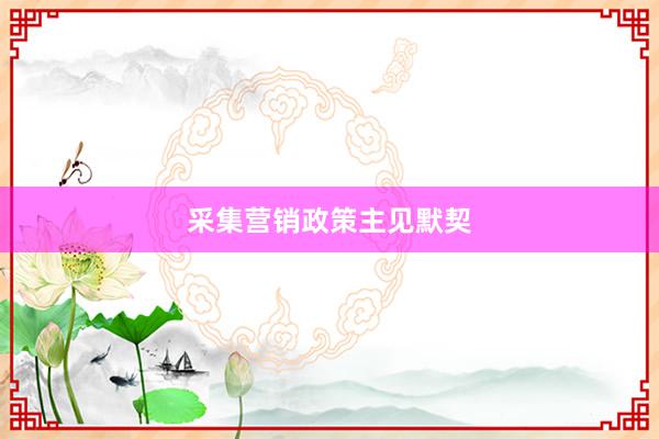 采集营销政策主见默契